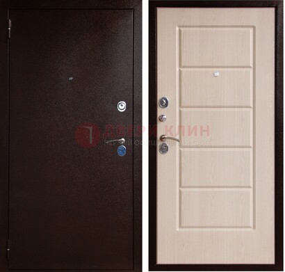 Коричневая металлическая дверь с порошковым окрасом ДП-92 