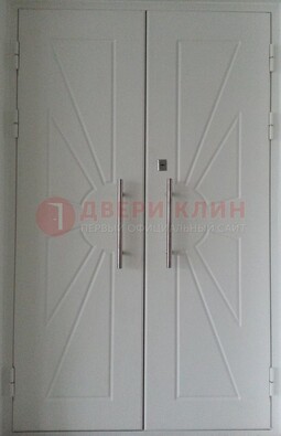 Парадная двухстворчатая дверь с фрезерованным МДФ ДПР-14 в Балашихе